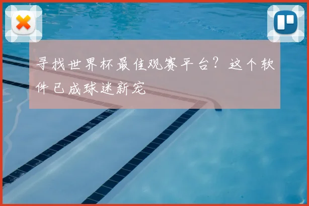 寻找世界杯最佳观赛平台？这个软件已成球迷新宠